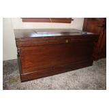 ANTIQUE TRUNK W/ CHRISTMAS CONTENTS