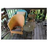ASSORTED CHAIRS & STOOLS INCLU. WICKER