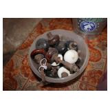 BUCKET OF ANTIQUE DOOR KNOBS