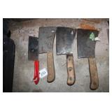 (4) MEAT CLEAVERS