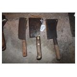 (3) MEAT CLEAVERS