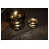 (2) BRASS SPITOONS