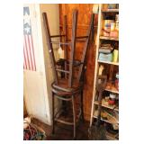 (2) WOODEN STOOLS