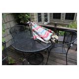 PATIO TABLE & (2) CHAIRS W/ UMBRELLA