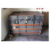 ANTIQUE STEAMER TRUNK W/ CONTENTS