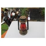 CT HAM MFG #2 COLD BLAST LAMP W/ RED GLOBE