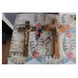 (2) CROSSES AND (2) ROSARIES