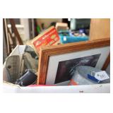 BOX OF MISC. HUNTING AND FISHING ITEMS