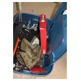 TOTE OF OUTDOOR SUPPLIES