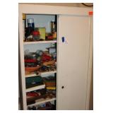 METAL CABINET W/ CONTENTS