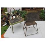 (2) VINTAGE STEP STOOLS