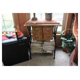 ANTIQUE CUSTOM MADE SEWING CABINET