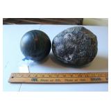 ROCK W/ PAINTED RACCOON & BRUNSWICK MINERALITE
