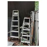 (4) ASSORTED ALUMINUM A FRAME LADDERS