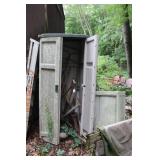 (2)  OUTDOOR STORAGE CABINETS W/ CONTENTS
