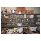 CONTENTS OF SHELVES AND FLOOR
