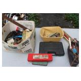 BOX OF STRAPS & TOOLS
