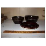 (2) STONEWARE BOWLS