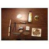 COCA COLA OPENER, BANK STAMP, BULLET MOLD & NAIL
