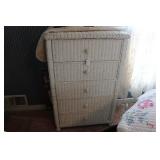 (4) PIECE WICKER BEDROOM SET W/ LIGHT