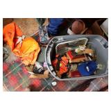 TOTE OF TOOLS & OUTDOORSMAN ITEMS