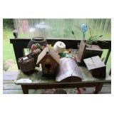 CONTENTS OF TOP OF TABLE - BIRDHOUSES