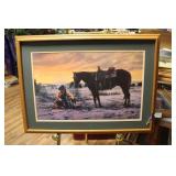 COWBOY, DOG & HORSE PRINT BY A.T. COX