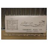 TREMONT NAIL CO. OLD FASHIONED CUT NAILS DISPLAY