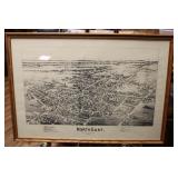 T.M. FOWLER & JAMES B MOYER NORTH EAST PA MAP 1896