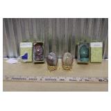ALABASTER EGGS W/ STANDS