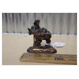 POT METAL MINER & MULE FIGURE