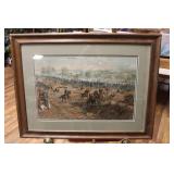 FRAMED CIVIL WAR BATTLEFIELD PRINT