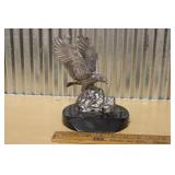 RICKEL 1999 EAGLE SCULPTURE ON MARBLE BASE