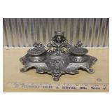 PEWTER FINISH INKWELL