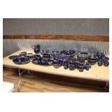 LARGE COLLECTION OF BENNINGTON POTTERS BLUE AGATE