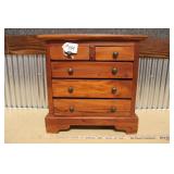 SALESMAN SAMPLE MINIATURE CHERRY CHEST OF DRAWERS