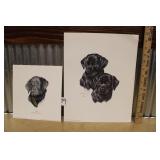 (2) BLACK LAB PRINTS