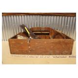 WOODEN TOOL CRATE W/ TOOLS