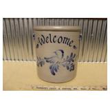 ROWE POTTERY WORKS 2003 SALT GLAZED WELCOME CROCK