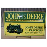 PORCELAIN JOHN DEERE TWO CYLINDER TRACTORS SIGN