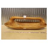 HAND CARVED WOODEN BASKET