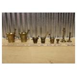 MINIATURE BRASS MORTAR & PESTLES & MORE