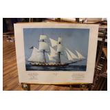 "SHE SAILS" AND "AUTUMN VISTORS" POSTER AND PRINT
