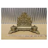 BRASS INKWELL LETTER RACK