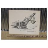 WALT PITMAN SET #2 INK DRAWINGS OF HEAVY EQUIPMENT