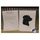 UNFRAMED BLACK LAB BY DAVID F RODGERS 69 /1200