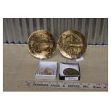 (2) HANDMADE SOLID BRASS WENDALL AUGUST FORGE PCS.