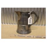 ENGLISH VICTORIAN PEWTER QUART MEASURING TANKARD