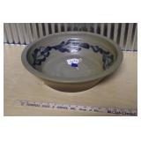 LARGE STONEWARE COBALT BLUE BOWL