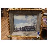 LA HUFFMAN COLORED PHOTOGRAPH "THE LINE CAMP"